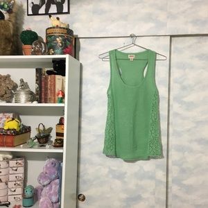 Mossimo Green Knitted Tank Top